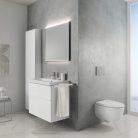 Geberit iCon fali WC mélyöblítésű készlet rövidített kivitel zárt forma Rimfree WC-ülőke