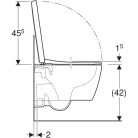 Geberit iCon fali WC mélyöblítésű készlet rövidített kivitel zárt forma Rimfree WC-ülőke