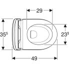 Geberit iCon fali WC mélyöblítésű készlet rövidített kivitel zárt forma Rimfree WC-ülőke