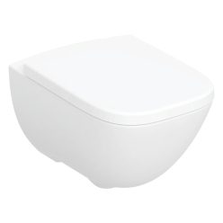   Geberit Selnova Square fali WC mélyöblítésű készlet zárt forma Rimfree WC-ülőkével