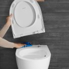 Geberit Acanto fali WC mélyöblítésű készlet zárt forma TurboFlush WC-ülőkével