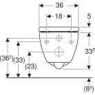 Geberit Acanto fali WC mélyöblítésű készlet zárt forma TurboFlush WC-ülőkével