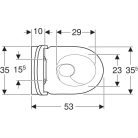 Geberit Acanto fali WC mélyöblítésű készlet zárt forma TurboFlush WC-ülőkével