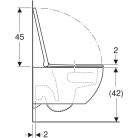 Geberit Acanto fali WC mélyöblítésű készlet zárt forma TurboFlush WC-ülőkével