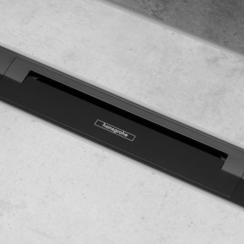 Hansgrohe RainDrain Flex zuhanyfolyóka matt fekete 700 mm