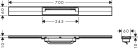 Hansgrohe RainDrain Flex zuhanyfolyóka matt fekete 700 mm