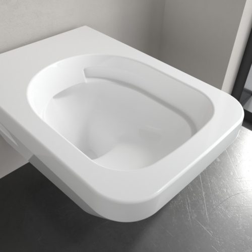 Villeroy & Boch Architectura Rimless mélyöblítésű szögletes fali wc TwistFlush [e3]