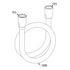 Kludi SUPARAFLEX Zuhany gégecső 1250 mm króm