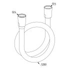 Kludi SUPARAFLEX Zuhany gégecső 1250 mm Matt fehér