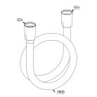 Kludi SUPARAFLEX Zuhany gégecső 1600 mm fehér/króm