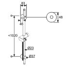 KLUDI A-QA állítható rögzítésű zuhanyrúd 1100 mm króm