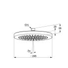 KLUDI A-QA kerek fejzuhany 245 mm króm