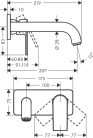 Hansgrohe Vernis Shape Egykaros mosdócsaptelep falsík alatti telepítéshez, 20,5 cm-es kifolyóval matt fekete