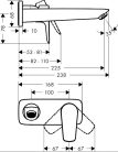 Hansgrohe Talis E Fali mosdócsaptelep, 225 mm-es kifolyóval polírozott arany