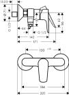 Hansgrohe Talis E egykaros zuhanycsaptelep chrome