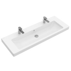   Villeroy & Boch Subway 2.0 Bútoros mosdókagyló 1300 x 470 mm, 2 csaplyukfurattal, CeramicPlus