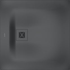   Duravit Sustano Zuhanytálca DuraSolid® matt sötétszürke 80x80 cm