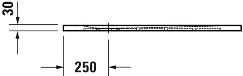 Duravit Sustano Zuhanytálca DuraSolid® matt sötétszürke 100x90 cm