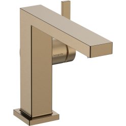   Hansgrohe Tecturis E Egykaros mosdócsaptelep Fine 110 CoolStart Push-open lefolyógarnitúrával Szálcsiszolt Bronz EcoSmart+