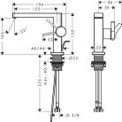 Hansgrohe Tecturis E Egykaros mosdócsaptelep Fine 110 CoolStart automata lefolyógarnitúrával Matt fekete EcoSmart+