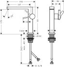 Hansgrohe Tecturis E Egykaros mosdócsaptelep Fine 150 CoolStart Push-open lefolyógarnitúrával króm EcoSmart+