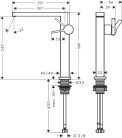 Hansgrohe Tecturis E Egykaros mosdócsaptelep Fine 240 CoolStart Push-open lefolyógarnitúrával króm EcoSmart+