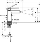 Hansgrohe Tecturis E Egykaros bidé csaptelep 80 automata lefolyógarnitúrával króm 