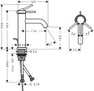 Hansgrohe Tecturis S Egykaros mosdócsaptelep 110 automata lefolyógarnitúrával króm EcoSmart+