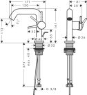 Hansgrohe Tecturis S Egykaros mosdócsaptelep Fine 110 CoolStart automata lefolyógarnitúrával króm EcoSmart+