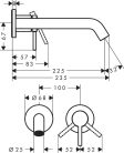 Hansgrohe Tecturis S Egykaros falsík alatti mosdócsaptelep 22.5cm-es kifolyóval króm EcoSmart+