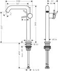 Hansgrohe Tecturis S Egykaros mosdócsaptelep Fine 240 CoolStart Push-open lefolyógarnitúrával Szálcsiszolt Bronz EcoSmart+