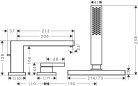 Hansgrohe Tecturis E 3-lyukú Peremre szerelhető kádcsaptelep sBox króm 