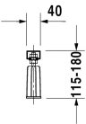 Duravit Tartóláb oldalhosszúság > 1000 mm