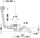 Duravit  Le- és túlfolyógarnitúra 700 mm