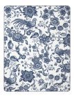 Biederlack Villeroy & Boch Paradiso Navy Peony kék virágmintás pléd 150x200 cm