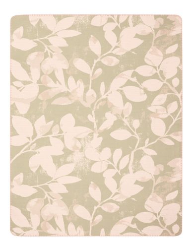 Biederlack Soft Leaves zöld és rózsaszín levélmintás pléd 150x200 cm