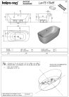 Kolpa San Lux-FS szabadon álló fürdőkád 170x85 cm