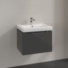 Villeroy & Boch Subway 2.0 Fürdőszoba bútor 600 mm 1 fiók Glossy Grey (mosdókagyló nélkül)