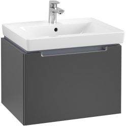   Villeroy & Boch Subway 2.0 Fürdőszoba bútor 600 mm 1 fiók Black Matt Lacquer (mosdókagyló nélkül)