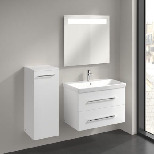 Villeroy & Boch Avento Oldalszekrény, zsanér bal oldalon 347 mm Brilliant White