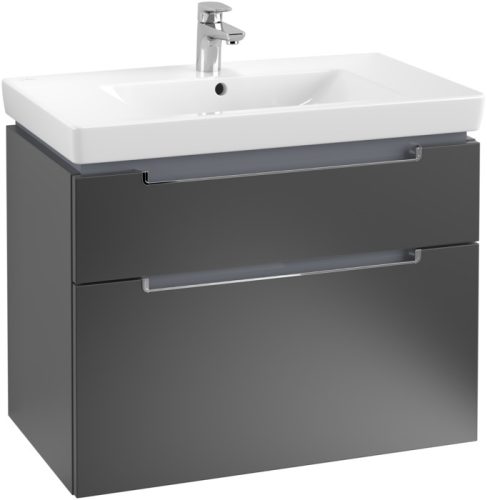 Villeroy & Boch Subway 2.0 fürdőszoba bútor 800 mm Black Matt Lacquer (mosdókagyló nélkül)