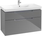 Villeroy & Boch Subway 2.0 fürdőszoba bútor 1000 mm Glossy Grey (mosdókagyló nélkül)