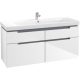 Villeroy & Boch Subway 2.0 Fürdőszoba bútor 1300 mm Glossy White (mosdókagyló nélkül)