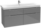 Villeroy & Boch Subway 2.0 Fürdőszoba bútor 1300 mm Glossy Grey (mosdókagyló nélkül)