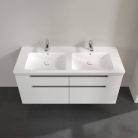 Villeroy & Boch Subway 2.0 Fürdőszoba bútor kétmedencés mosdókagylóhoz 1300 mm Glossy White (mosdókagyló nélkül)