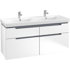   Villeroy & Boch Subway 2.0 Fürdőszoba bútor kétmedencés mosdókagylóhoz 1300 mm White Matt (mosdókagyló nélkül)