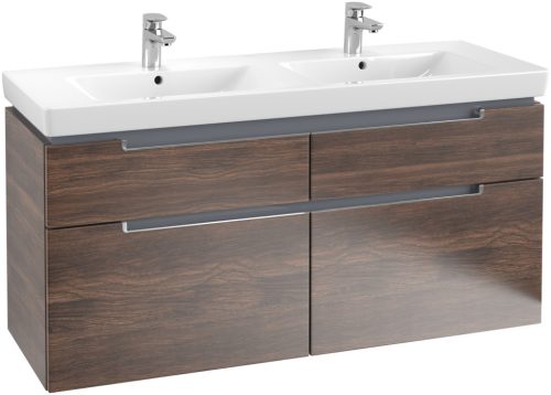 Villeroy & Boch Subway 2.0 Fürdőszoba bútor kétmedencés mosdókagylóhoz 1300 mm Arizona Oak (mosdókagyló nélkül)