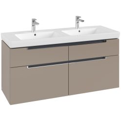   Villeroy & Boch Subway 2.0 Fürdőszoba bútor kétmedencés mosdókagylóhoz 1300 mm Taupe (mosdókagyló nélkül)