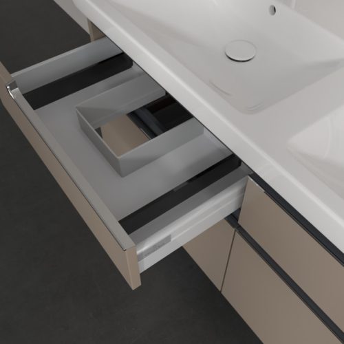 Villeroy & Boch Subway 2.0 Fürdőszoba bútor kétmedencés mosdókagylóhoz 1300 mm Taupe (mosdókagyló nélkül)