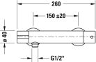 Duravit B.1 termosztátos zuhanycsaptelep chrome